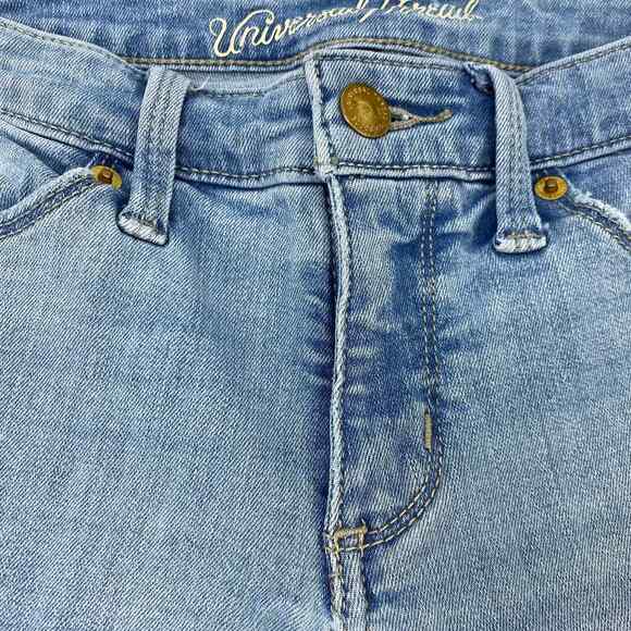 Universal Thread Jeans Womens 0/25R Low Rise Skinny Distressed Raw Hem Light - Picture 5 of 9